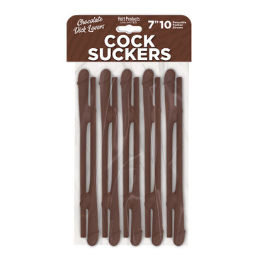 Cock Suckers Pecker Straws - Chocolate Lovers Pack of 10