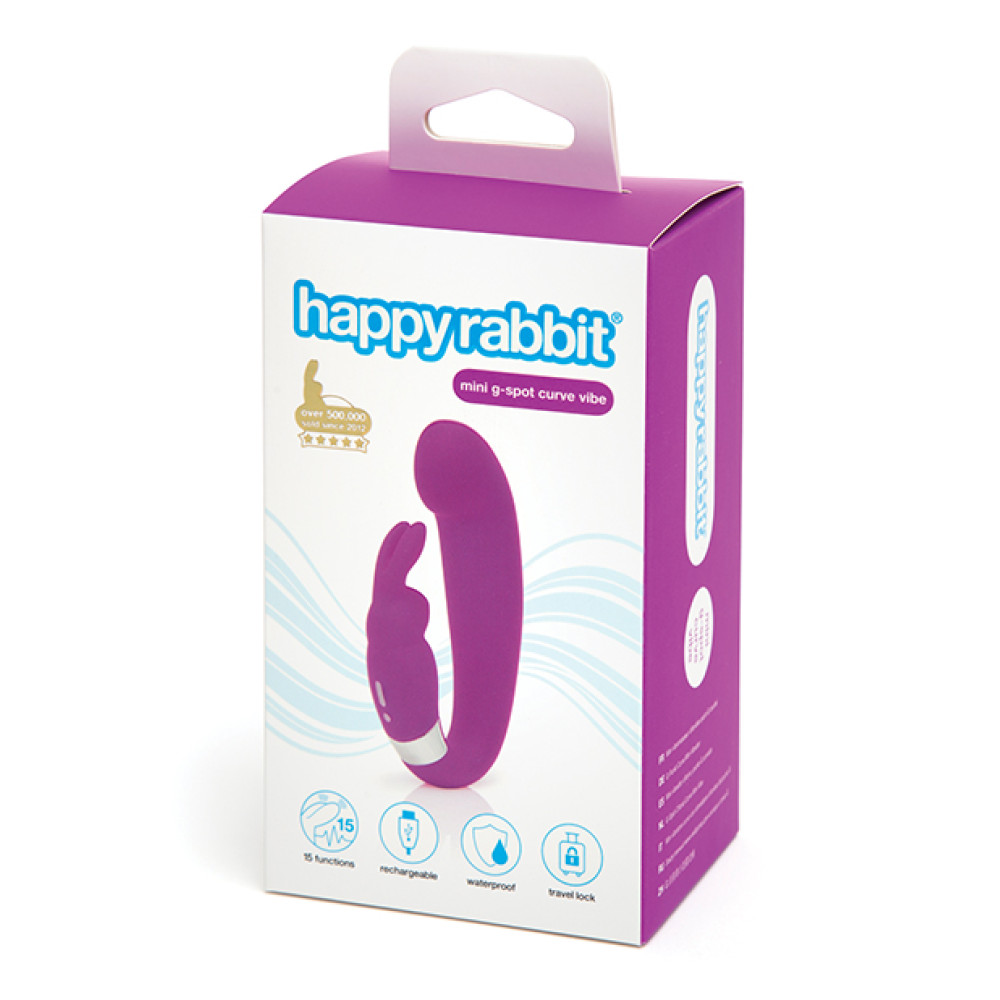 Happy Rabbit G Spot Clitoral Curve Vibrator - Purple