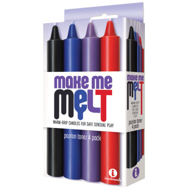 The 9's Make Me Melt Sensual Warm Drip Candles - Passion Tones Pack of 4
