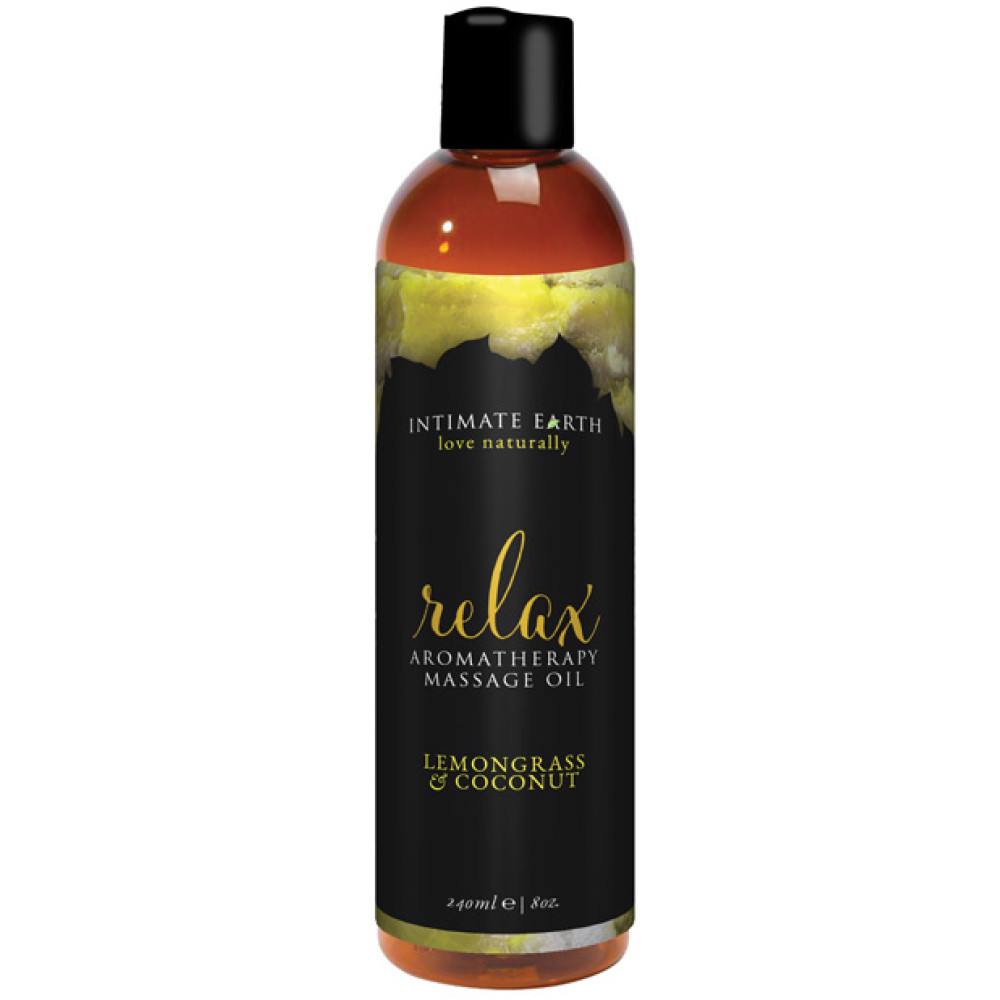 Intimate Earth Relaxing Massage Oil - 240 ml Coconut & Lemongrass