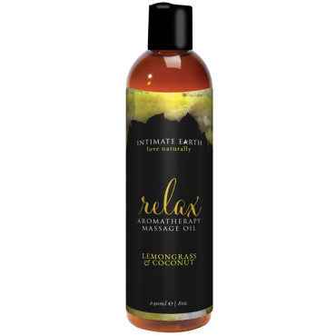 Intimate Earth Relaxing Massage Oil - 240 ml Coconut & Lemongrass