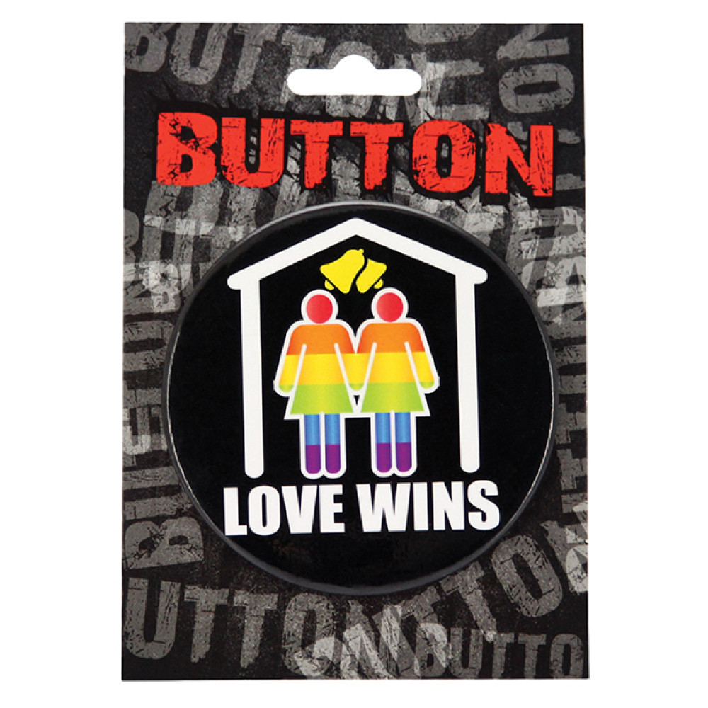 3" Button Female - Love Wins