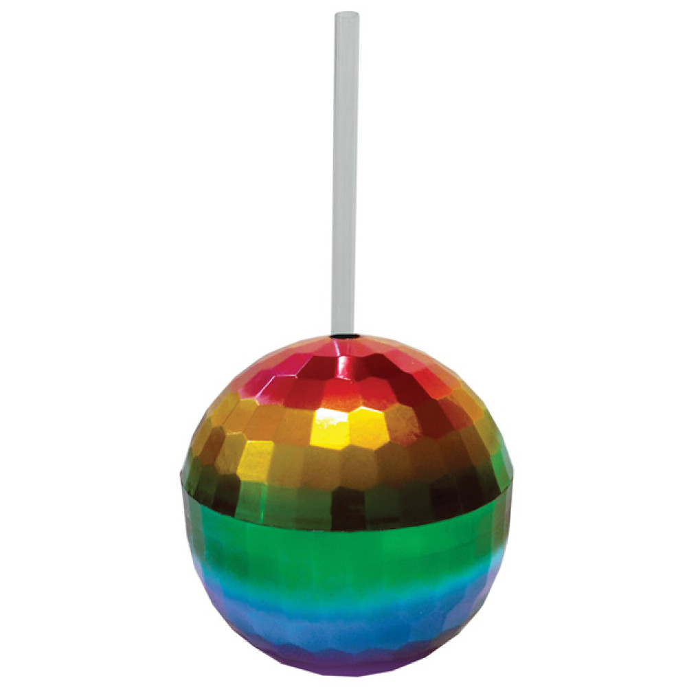 Rainbow Disco Ball Cup - 12 oz