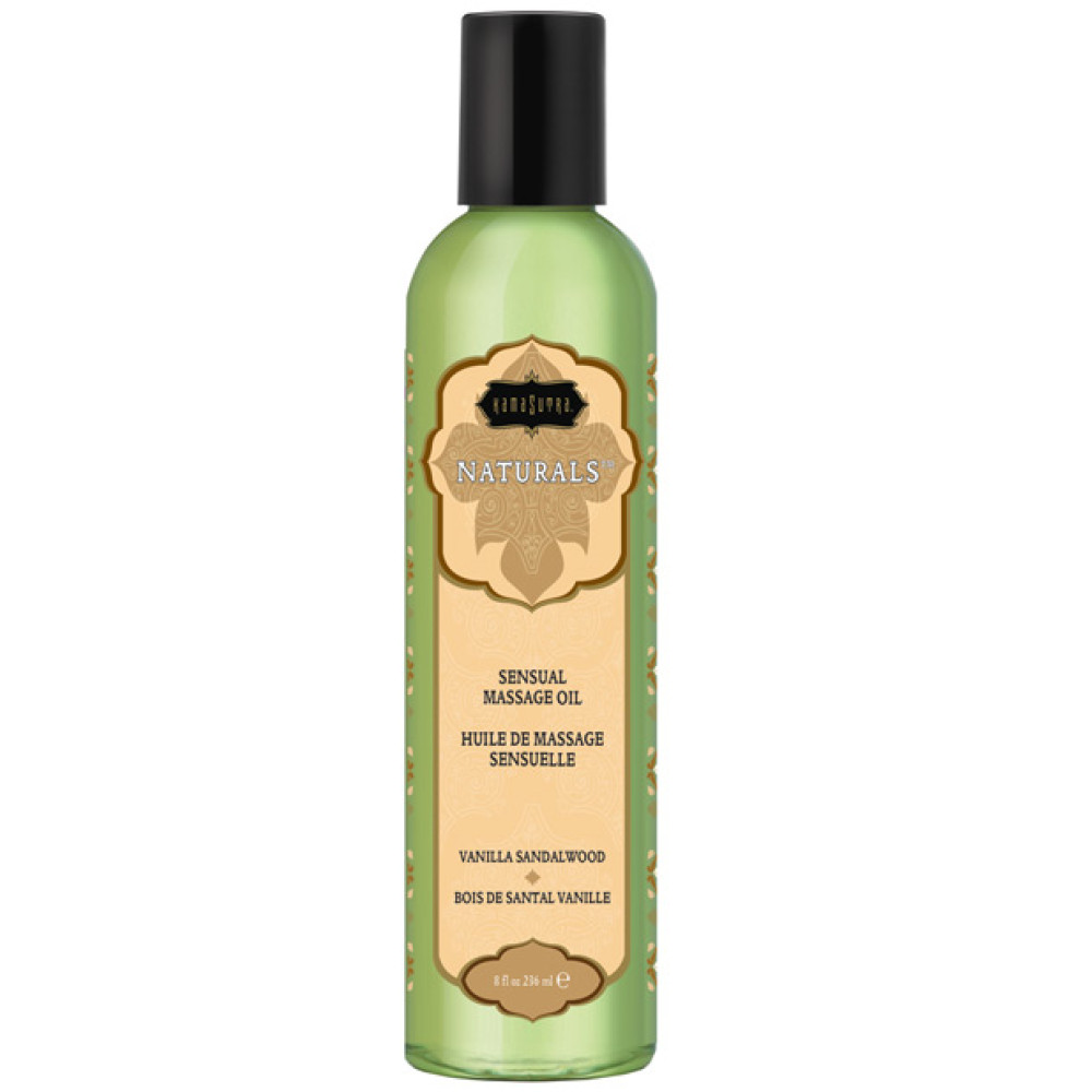 Kama Sutra Naturals Massage Oil - 8 oz Vanilla Sandlewood