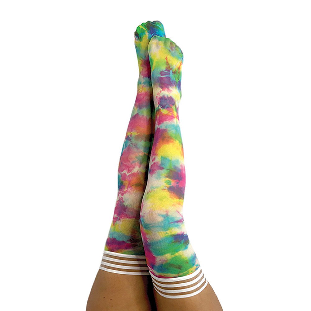 Kix'ies Gilly Tie Die Thigh High Bright Color C