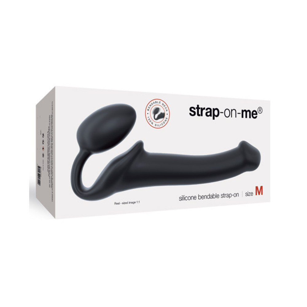 Strap On Me Silicone Bendable Strapless Strap On Medium - Black