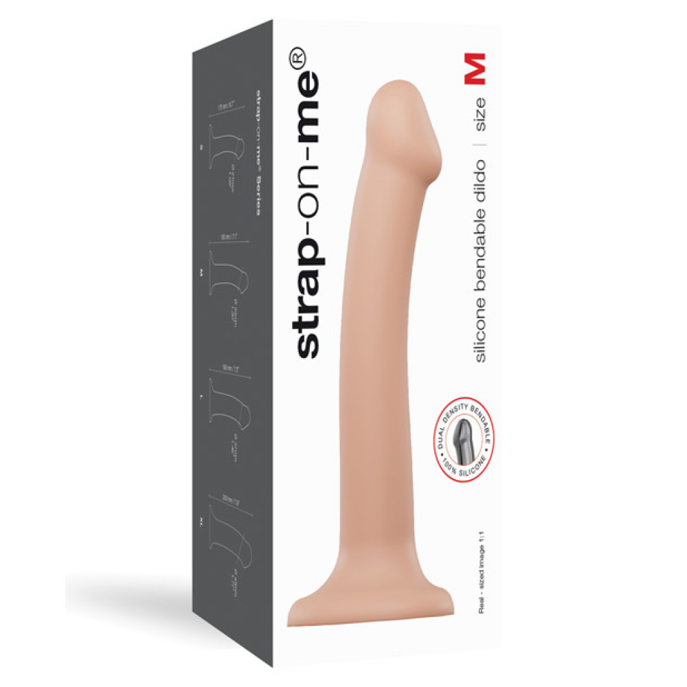 Strap On Me Silicone Bendable Dildo Medium - Flesh