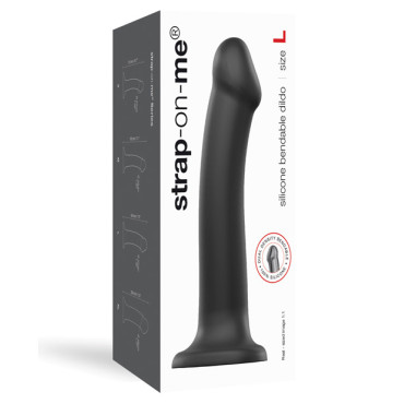 Strap On Me Silicone Bendable Dildo Large - Black
