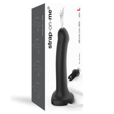 Strap On Me Silicone Cum Dildo - Black