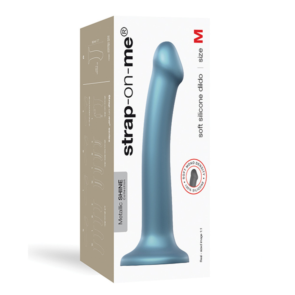 Strap On Me Flexible Dildo - Metallic Blue