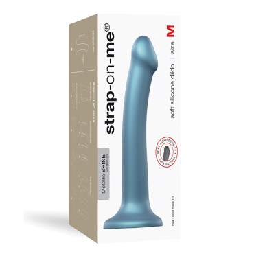 Strap On Me Flexible Dildo - Metallic Blue