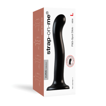 Strap On Me Silicone P&G Spot Dildo - Large Black