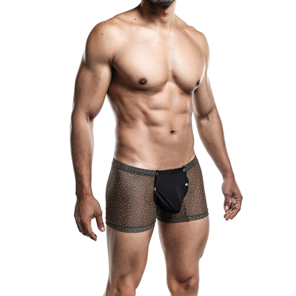 Male Basics Sinful Magic Leopard Pouch Boxer Black S/M