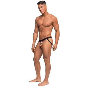 Pride Fest Contoured Pouch Jock Rainbow L/XL