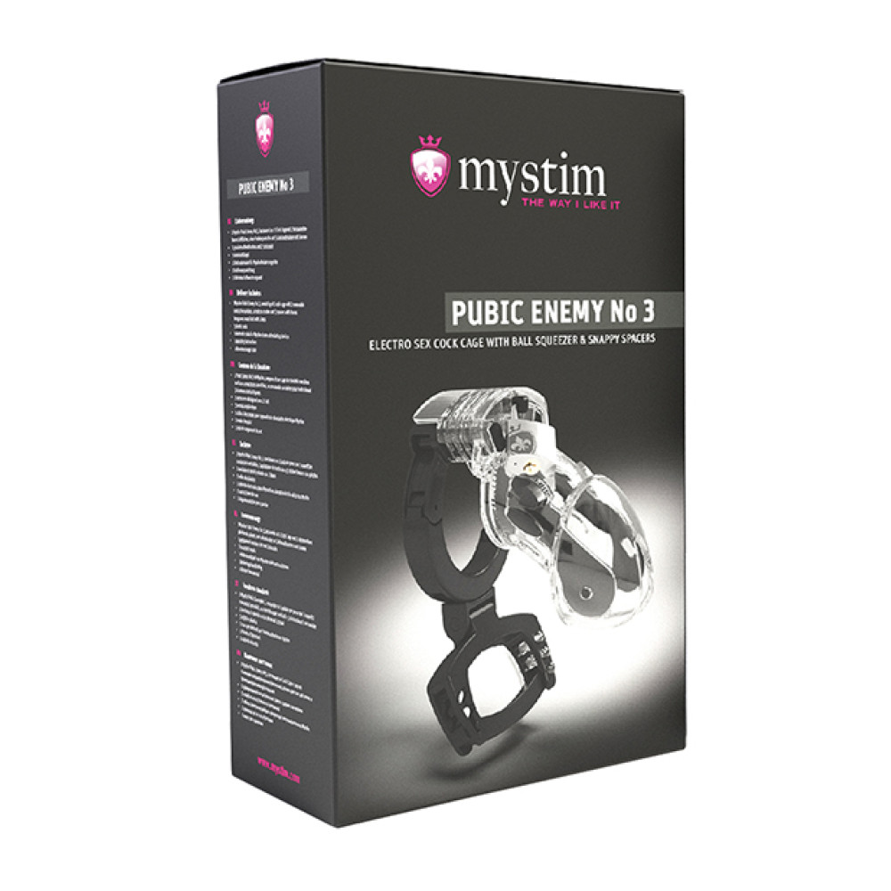 Mystim Pubic Enemy No. 3 Cock Cage - Clear