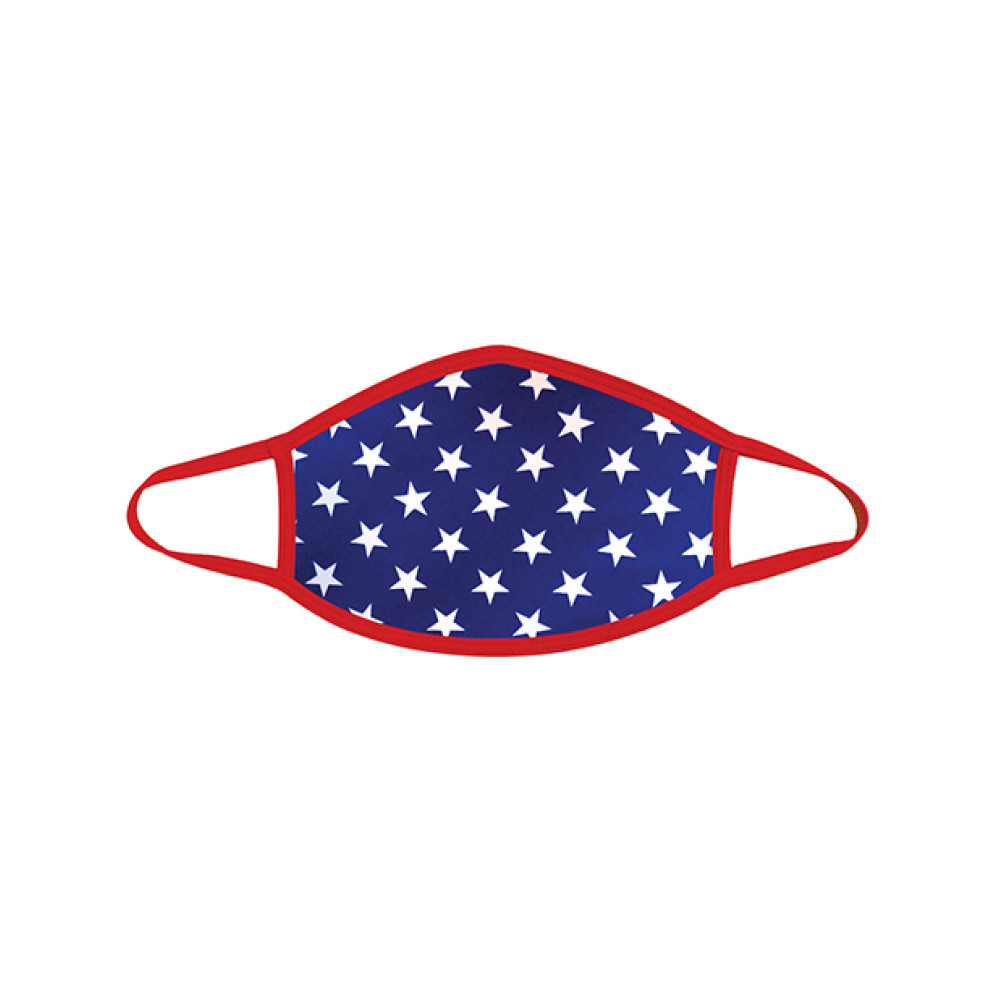 Neva Nude Murica USA Blue Star Mask w/100% Cotton Liner Red LG