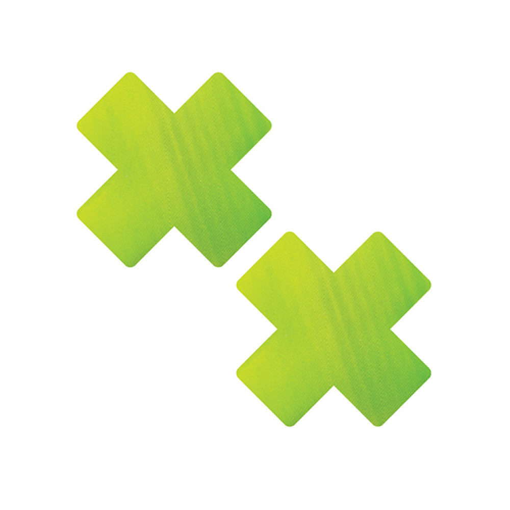 Neva Nude Chameleon Color Changing X Factor Pasties - Green/Yellow