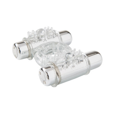 Nu Sensuelle Double Action Cockring 2x7 Function - Clear