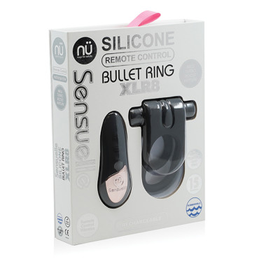 Nu Sensuelle Silicone Remote Control XLR8 Turbo Boost Bullet Ring - Black