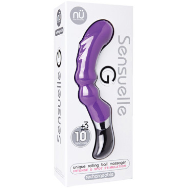 Nu Sensuelle G Unique Rolling Ball Rechargeable Massager - Purple