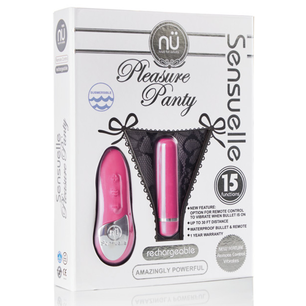 Nu Sensuelle Pleasure Panty Bullet w/Remote Control 15 Function - Pink Nu Sensuelle Pleasure Panty Bullet w/Remote Control 15 Function - Pink