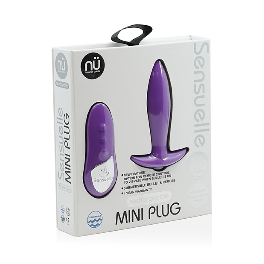 Nu Sensuelle Remote Control Rechargeable Mini Plug - Purple