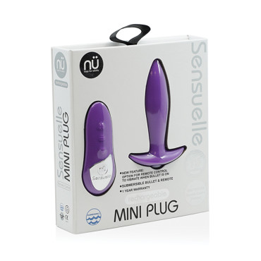 Nu Sensuelle Remote Control Rechargeable Mini Plug - Purple