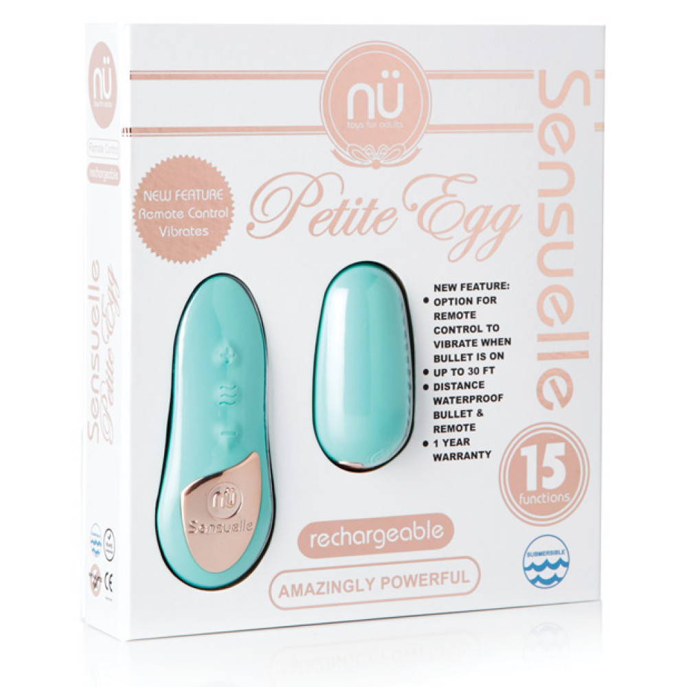 Nu Sensuelle Remote Control Petite Egg 15 Function - Blue