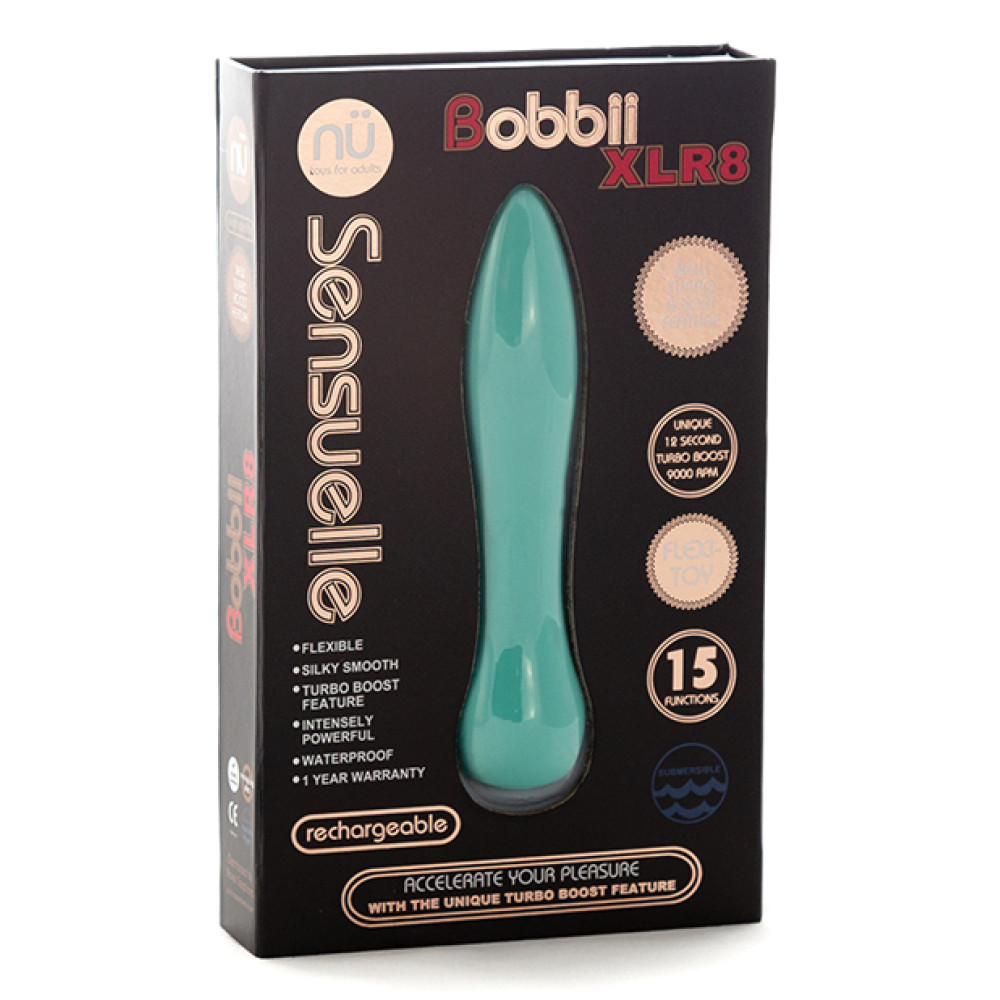 Nu Sensuelle Bobbii Flexible Vibe XLR8 Turbo Boost - Electric Blue