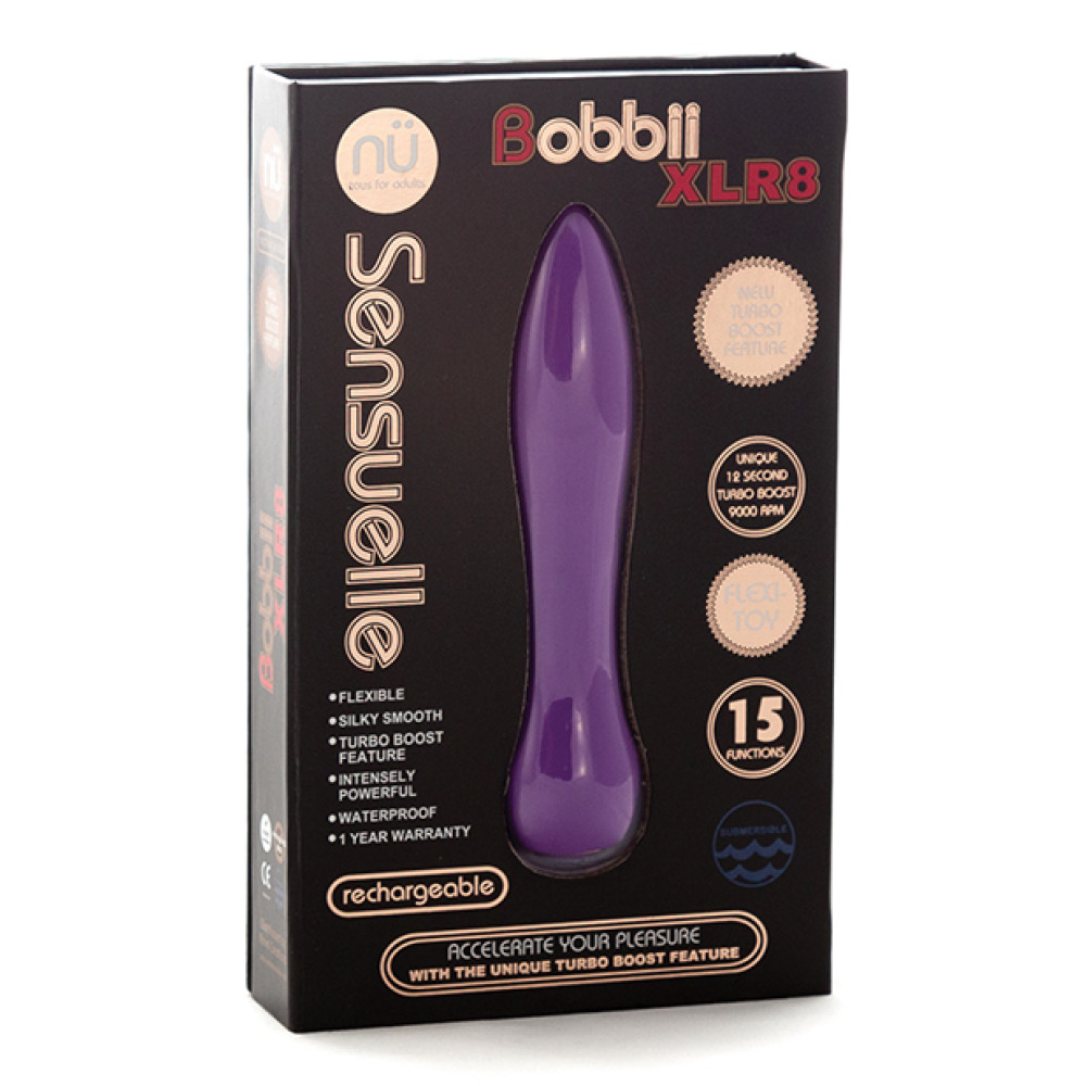 Nu Sensuelle Bobbii Flexible Vibe XLR8 Turbo Boost - Ultra Violet Nu Sensuelle Bobbii Flexible Vibe XLR8 Turbo Boost - Ultra Violet
