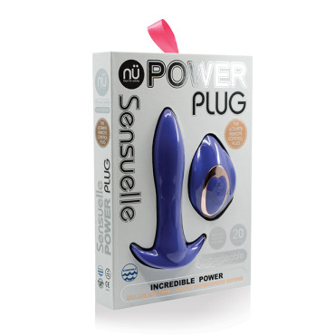 Nu Sensuelle Power Plug 20 Function Remote Control Butt Plug - Ultra Violet