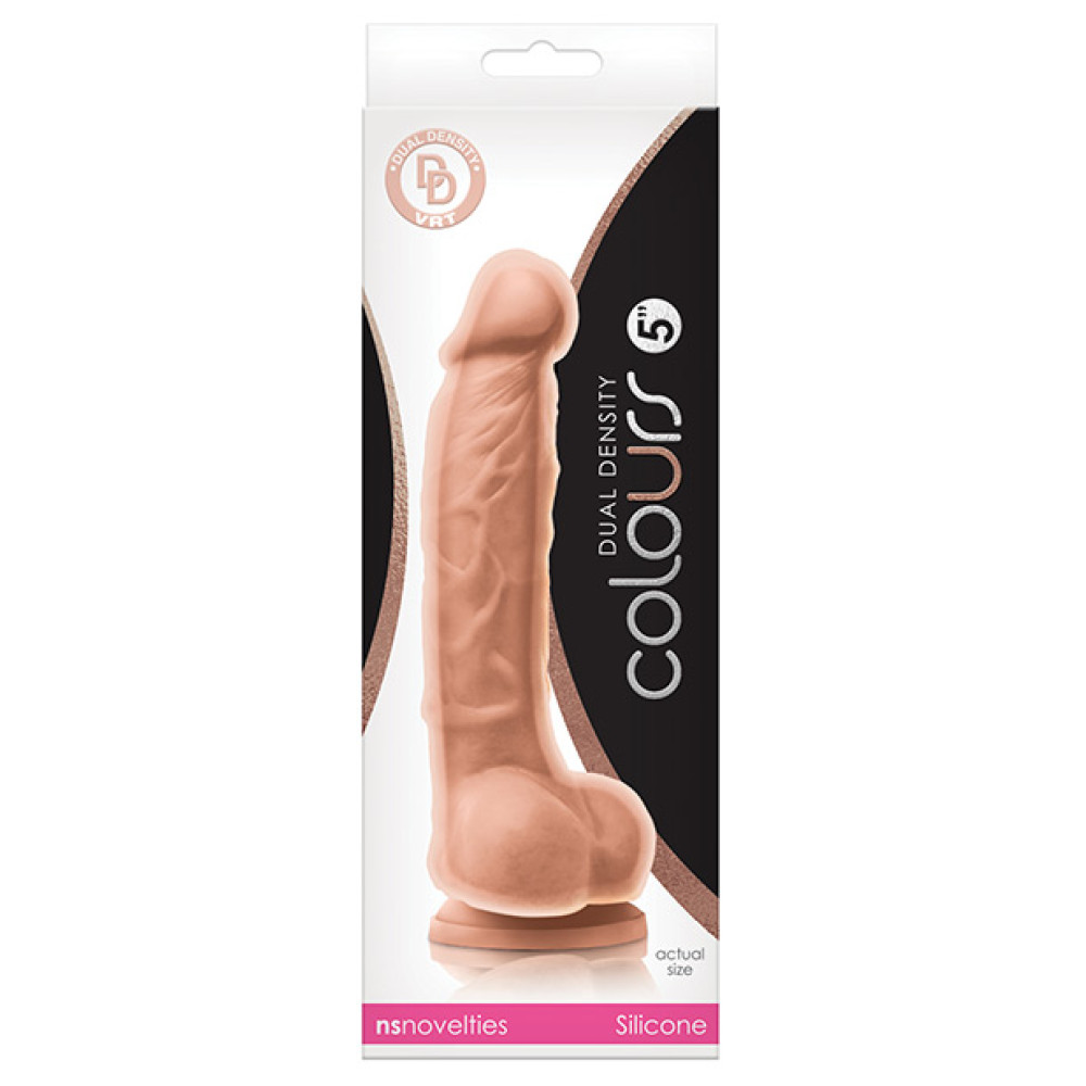 Colours Dual Density 5" Dildo - White