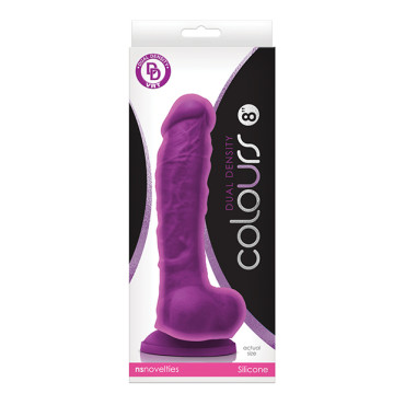 Colours Dual Density 8" Dildo - Purple