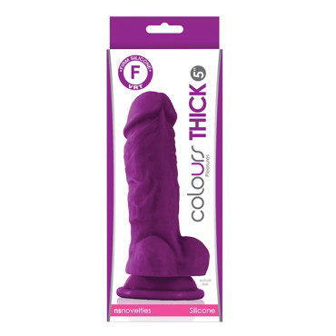 Colours Pleasures Thick 5" Dildo - Purple
