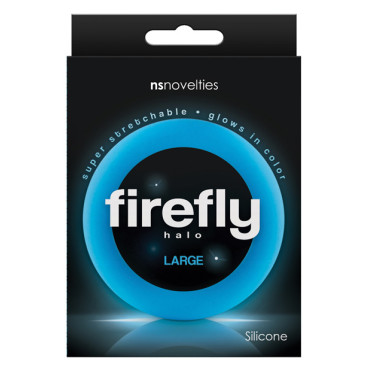 Firefly Halo Large Cockring - Blue