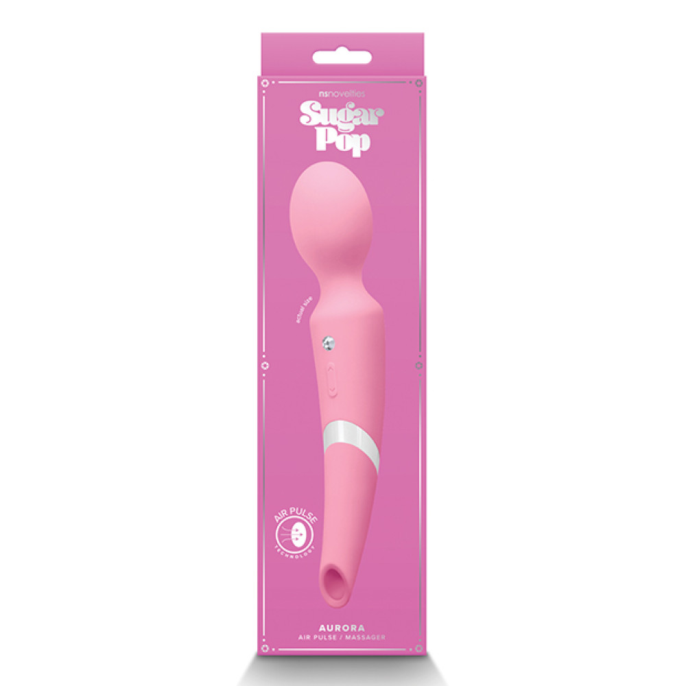 Sugar Pop Aurora Air Pulse Massager Wand - Pink