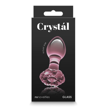 Crystal Flower Butt Plug - Pink