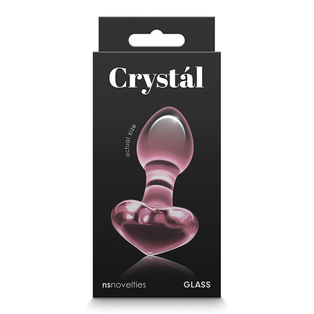 Crystal Heart Butt Plug - Pink