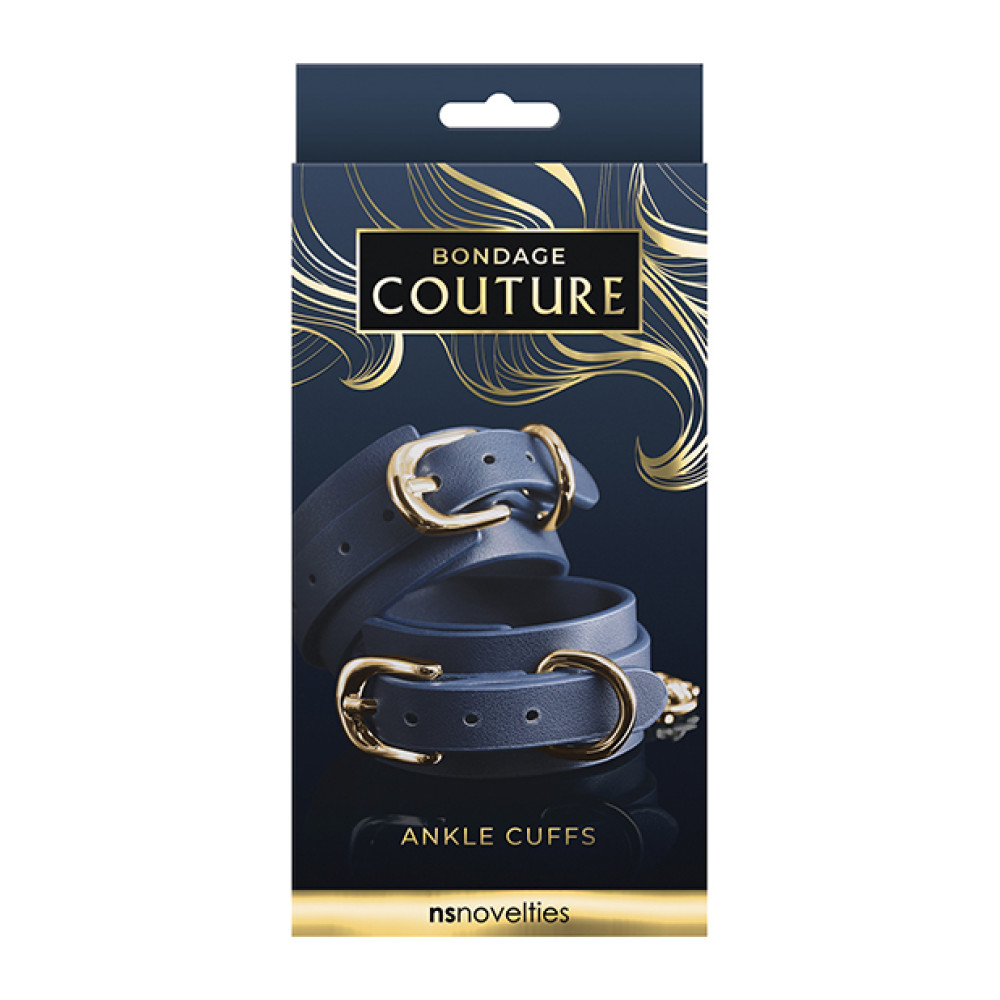 Bondage Couture Vinyl Ankle Cuff - Blue