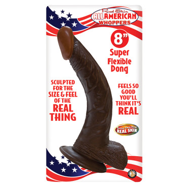Real Skin Afro American Whoppers 8" Dong w/Balls