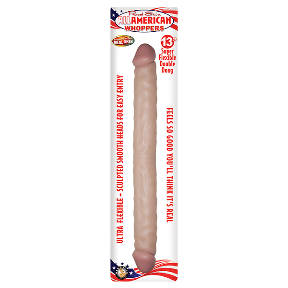 Real Skin All American Whoppers 13" Double Dong - Flesh