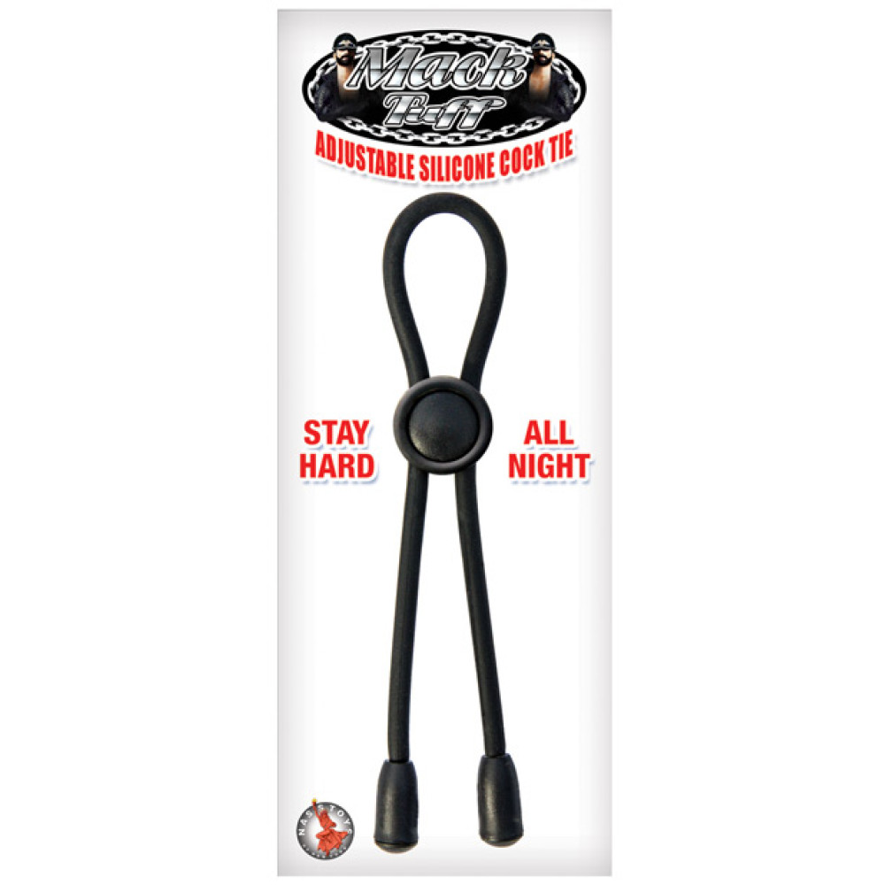 Mack Tuff Adjustable Silicone Cock Tie - Black