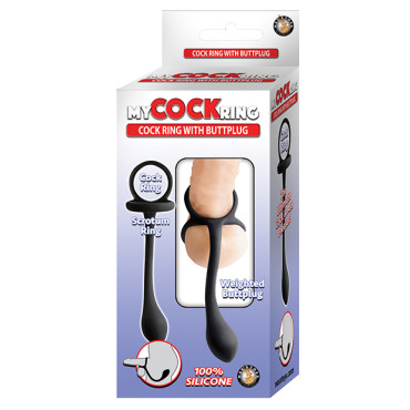 My Cock Ring w/Butt Plug - Black