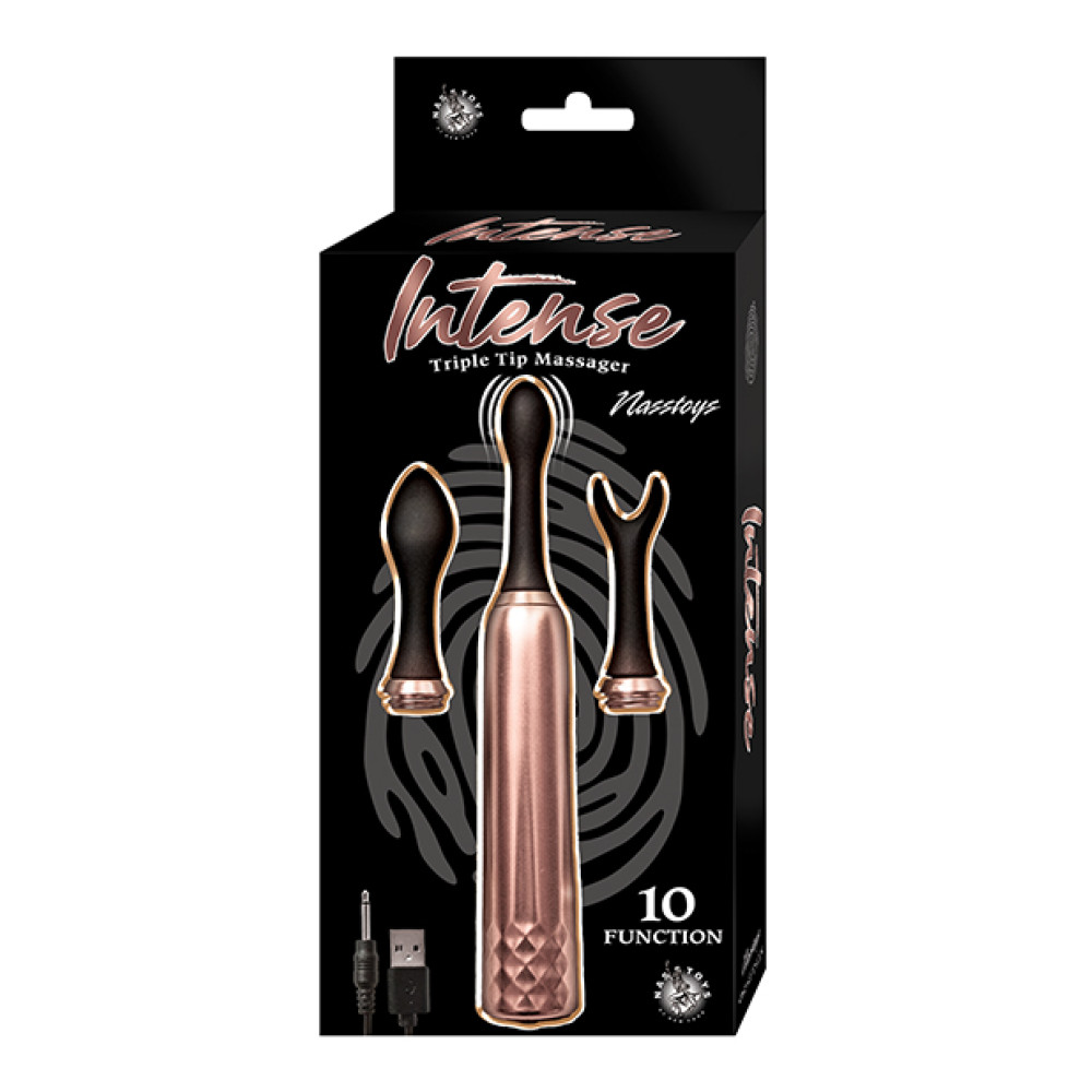 Intense Triple Tip Massager - Rose Gold