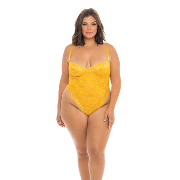 Lexi High Leg Lace Teddy Gold Fusion 1X