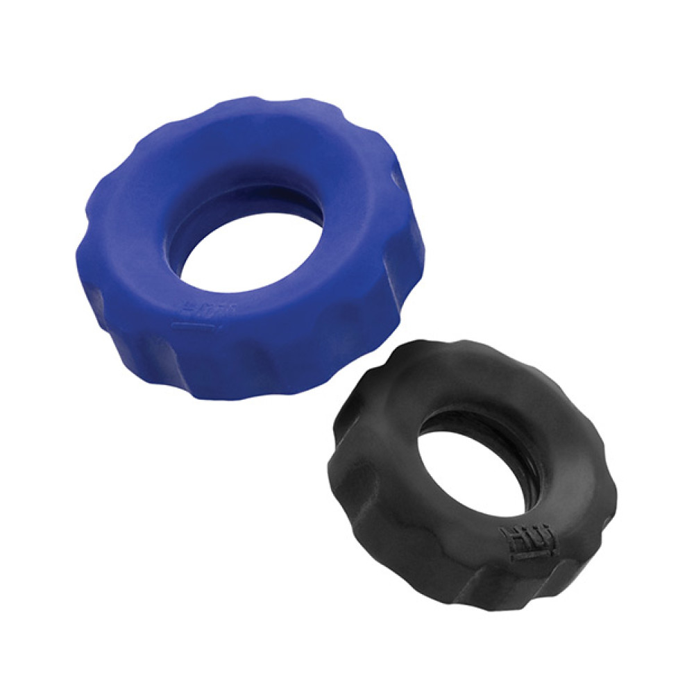 Hunky Junk Cog Ring 2 Size Double Pack - Cobalt & Tar Pack of 2