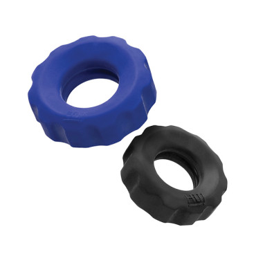 Hunky Junk Cog Ring 2 Size Double Pack - Cobalt & Tar Pack of 2