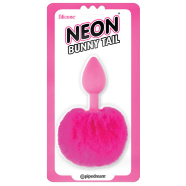Neon Luv Touch Bunny Tail - Pink