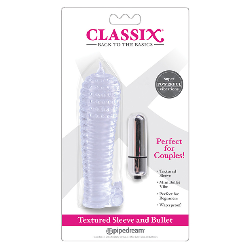 Classix Textured Sleeve & Bullet - Clear