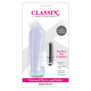 Classix Textured Sleeve & Bullet - Clear